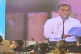 Indonesia’s Minister of Higher Education, Science, and Technology, Brian Yuliarto, at a meeting with hundreds of rectors from state universities and private universities in Jakarta on March 13. (Photo: Antara)