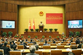 On January 13, 2025, Party General Secretary To Lam, also the head of the Central Steering Committee for the Development of Science, Technology, Innovation and Digital Transformation, delivers a keynote speech at the national conference on implementing the Politburo's Resolution No. 57-NQ/TW on breakthroughs in these key areas. (Photo: VNA)