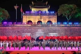 A performance of artists from the Military Music Song and Dance Theatre. (Photo: VNA)