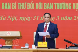 Prime Minister Pham Minh Chinh, who also serves as Secretary of the Government Party Committee, speaks at the conference. (Photo: VNA)