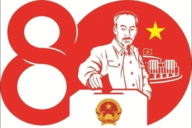 Official logo used in popularising the 80th anniversary of Vietnam's first General Election Day (January 6, 1946 - January 6, 2026) by author Ho Sy Khai from Dong Thap province (Photo: VNA)
