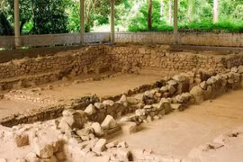 An excavation site of the Oc Eo - Ba The special national relic site in An Giang province (Photo: VNA)