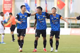 Vietnam 2 players celebrate their scoring during their match against Timor-Leste on July 11. (Photos courtesy of organisers)