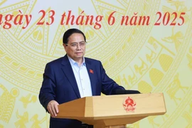 Prime Minister Pham Minh Chinh chairs the conference. (Photo: VNA)