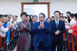 Prime Minister Pham Minh Chinh arriving to the congress (Photo: VNA)