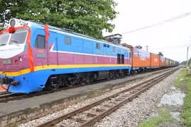 A Vietnam - China freight train (Photo: VNA)