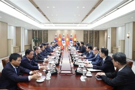 At the talks between General Secretary of the Communist Party of Vietnam Central Committee To Lam and President of the Republic of Korea Lee Jae Myung. (Photo: VNA)