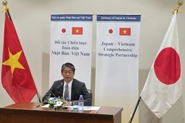 Japanese Ambassador to Vietnam Ito Naoki holds a press briefing on November 27 in Hanoi on the second anniversary of the Vietnam–Japan Comprehensive Strategic Partnership. (Photo: VNA)