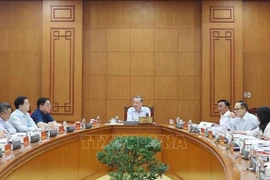 Party General Secretary To Lam (middle) addresses the meeting. (Photo: VNA)