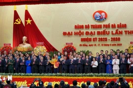 The Da Nang Party Committee for the 2025–2030 term make debut at the first Party Congress of the city. (Photo: VNA)