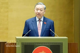 Party General Secretary To Lam addresses the opening of the first session of the 16th National Assembly in Hanoi on April 6. (Photo: VNA)
