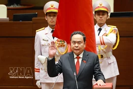 Chairman of the 16th National Assembly Tran Thanh Man at the swearing-in ceremony on April 6 (Photo: VNA)