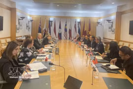 An overview of the working session between ASEAN Committee in Canberra and the Australian Department of Home Affairs (Photo: VNA)