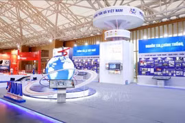 The Vietnam News Agency’s booth at the exhibition themed “80-Year Journey of Independence – Freedom – Happiness”. (Photo: VNA)