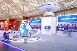 The Vietnam News Agency’s booth at the exhibition themed “80-Year Journey of Independence – Freedom – Happiness”. (Photo: VNA)