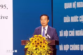 Chairman of the HCM City People’s Committee Nguyen Van Duoc speaks at the event. (Photo: VNA)