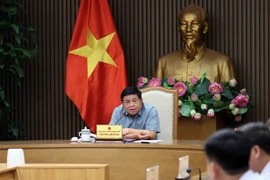 Deputy Prime Minister Nguyen Chi Dung speaks at the meeting. (Photo: VNA)