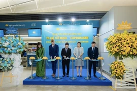 Vietnam Airlines inaugurates its HCM City–Copenhagen route at a ribbon-cutting ceremony attended by Nguyen Van Dung, Vice Chairman of the HCM City People’s Committee, and representatives of the Danish Embassy and the HCM City Department of Tourism. (Photo: Courtesy of the airline)