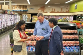 Vietnamese lychees have hit the shelves of retail chains in the US. (Photo baochinhphu.vn)