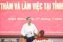 Party General Secretary To Lam speaks at a working session with the Party Committee of Dien Bien on July 27. (Photo: VNA)