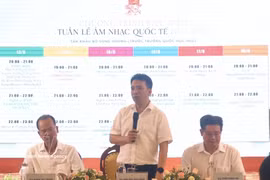 Vice Chairman of the Hue municipal People’s Committee Tran Huu Thuy Giang speaks at the press conference (Photo: VNA)
