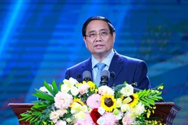 Prime Minister Pham Minh Chinh speaks at the 5th National Press Awards on combating corruption, wastefulness, and negative phenomena 2024–2025 in Hanoi on October 30, 2025. (Photo: VNA)