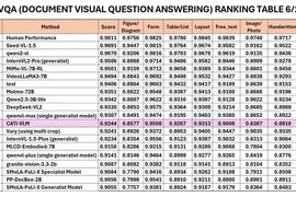 The position of CATI-VLM in the Document Visual Question Answering (DocVQA) rankings for June (Photo: CMC)