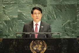 State President Luong Cuong delivers a keynote speech at the High-Level General Debate of the 80th Session of the United Nations General Assembly (UNGA 80) in New York on September 23 (US time). (Photo: VNA)
