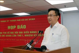 Deputy Secretary of the Ho Chi Minh City Party Committee Dang Minh Thong addresses the press conference (Photo: VNA)