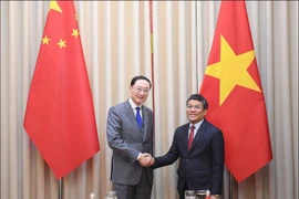 Permanent Deputy Minister of Foreign Affairs Nguyen Minh Vu (R) welcomes Chinese Vice Foreign Minister Sun Weidong (Photo: Ministry of Foreign Affairs)