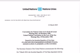 The UN Secretary-General's announcement to member states. (Photo: Ministry of Foreign Affairs)