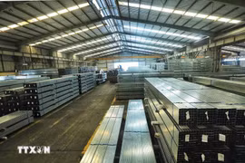 Galvanised steel pipe products. (Photo: VNA)