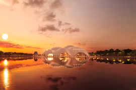 The Hanoi Opera House, also known as the Pearl Opera House, is designed by renowned Italian architect Renzo Piano, one of the most influential architects of the 20th century (Photo: VNA)