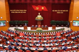 The 14th plenum of the 13th Party Central Committee convenes in Hanoi on November 5 morning. (Photo: VNA)