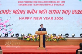 PM Pham Minh Chinh speaks at the banquet (Photo: VNA)