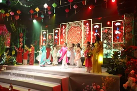 A cultural performance staged by the Vietnamese community in the Czech Republic to welcome the Lunar New Year. (Photo: VNA)