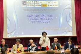 A September 8 press meeting on the 15th European-Vietnamese Documentary Film Festival (Photo: VNA)