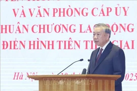 Party General Secretary To Lam addressing the ceremony (Photo: VNA)
