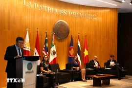 Vietnamese Ambassador to Mexico and ACMC Chair Nguyen Van Hai speaks at the event. (Photo: VNA)