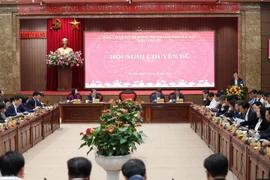 A view of the thematic conference of the Hanoi Party Committee on December 13. (Photo: VNA)