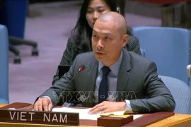 Minister Counsellor Nguyen Hoang Nguyen, Deputy Permanent Representative of Vietnam to the United Nations, speaks at the UN Security Council’s open debate on women, peace and security in New York. (Photo: VNA)