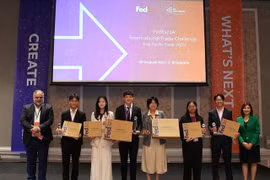 Three winning teams at the 2025 FedEx/JA International Trade Challenge Asia Pacific finals. (Photo courtesy of the organisers)