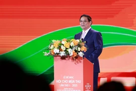 Prime Minister Pham Minh Chinh speaks at the closing ceremony of the Autumn Fair 2025. (Photo: VNA)