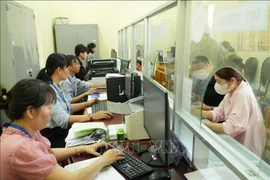 Officials and civil servants in Thai My commune, Ho Chi Minh City process administrative documents for the people. (Photo: VNA)