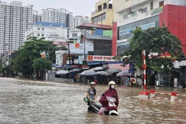 Flooding in the northern province of Thai Nguyen following Storm Matmo. (Photo: VNA)