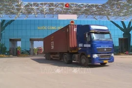 Imports and exports pass through Bac Luan II border gate in Mong Cai, Quang Ninh. (Photo: VNA) 