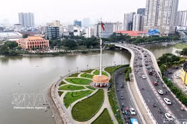 Nha Rong Wharf lies along the Saigon River, connected to District 1 via Khanh Hoi Bridge. (Photo: VNA)