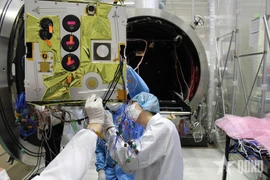 Satellite assembly activities at the Vietnam Space Centre. (Photo courtesy of the Vietnam Space Centre)