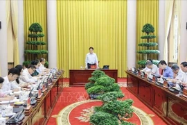 State President Luong Cuong speaks at the meeting (Photo: VNA)