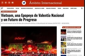 A story on Ámbito Internacional about Vietnam on the occasion of the 50th anniversary of the liberation of the South and national reunification (April 30, 1975 - 2025). (Photo: VNA)